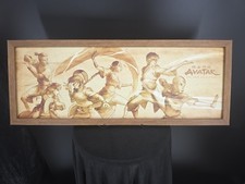 Avatar: The Last Airbender Action Scene Sepia Framed Wood Wall Decor - Brown