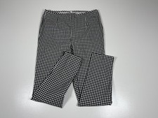 Tommy Hilfiger Pants Womens 8 Black White Check Stretch Slim Office Casual Wear