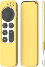 Apple TV 4K Siri Remote Case 2021, Silicone Protective Cover, Yellow