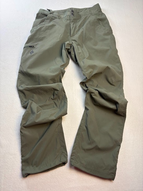 Pantalones Diamante Negro Para Hombre 31 x 30 Nylon Elastizados Escalada Senderismo Aire Libre Verde