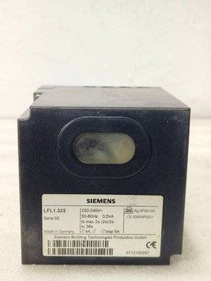 SIEMENS LFL1.322 SERIE 02 GAS BURNER CONTROL BOX 220-240V 50/60HZ FREE SHIPPING