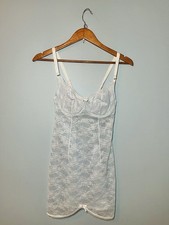 Vintage Henson Kickernick White Lace Chemise Nightgown Dainty Babydoll Small 32C