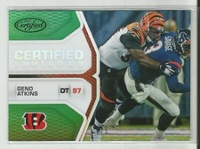 2017 Panini Certified Shutdown Geno Atkins Emerald Green Parallel #ed 2 / 5