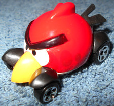 2012 ROVIO ENTERTAINMENT 2" ANGRY BIRDS RED BIRD DIECAST CAR BY MATTEL - NICE