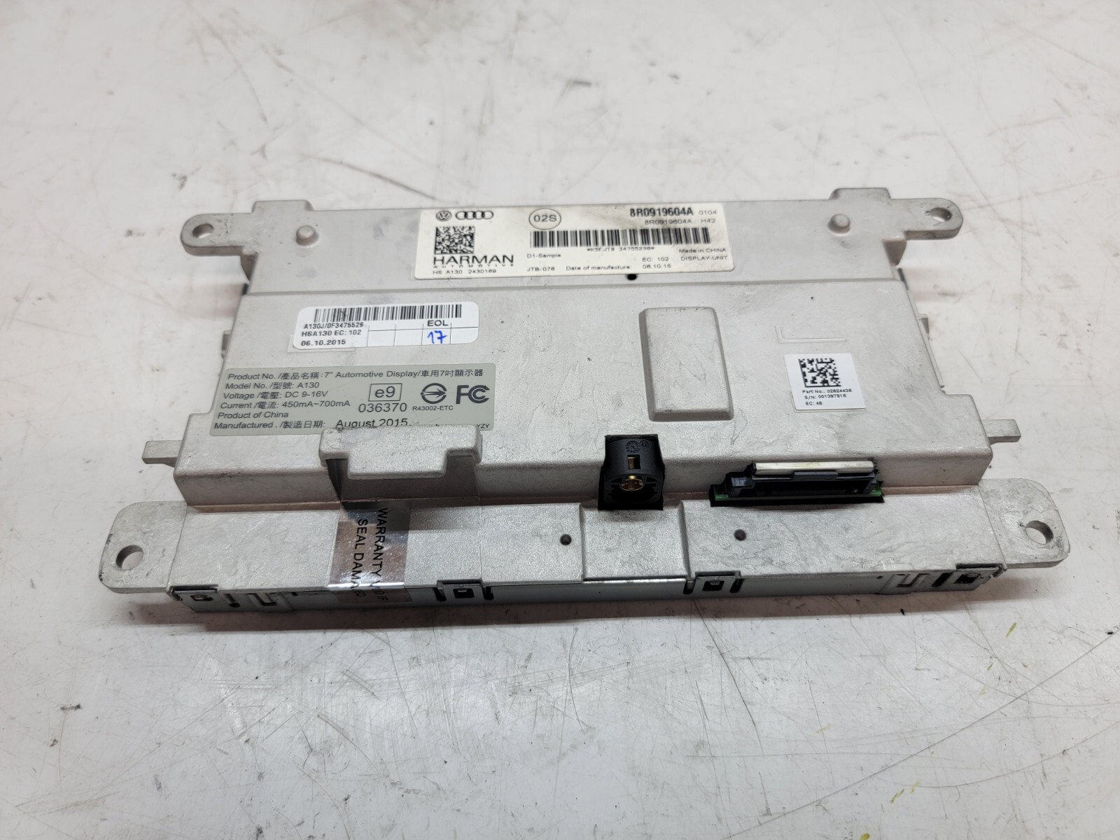 LAMBORGHINI AVENTADOR MMI SCREEN UNIT OEM 8R0919604A