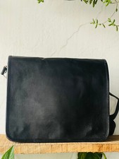 Purely Refined Goat Leather Laptop Messenger Bag Rare Men's Briefcase Satchel