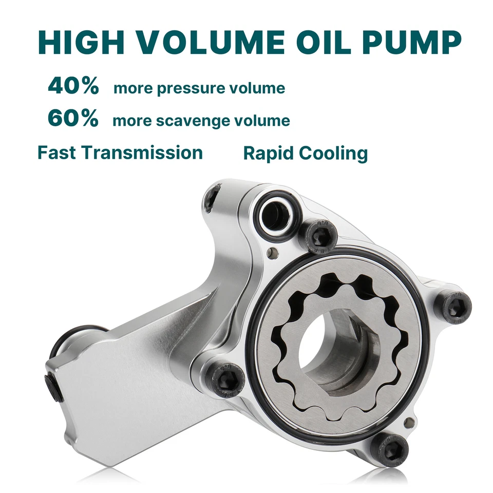 Bomba de aceite de motor de alto volumen Twin Cam 88 para Harley Touring Softail Foto 4 de 4