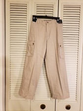 Boys' SONOMA Cargo Khaki Cotton Pants w/Adjustable Waist Size 12R NWT 