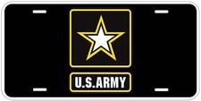 Army Star Novelty Car License Plate