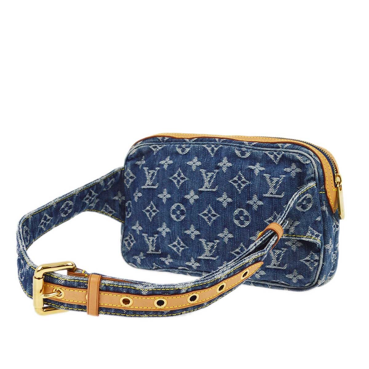 LOUIS VUITTON ルイヴィトン ショルダーバッグ - 4500225M0095 Louis Vuitton Blue Monogram Denim Bum Bag Waist Pouch M95347