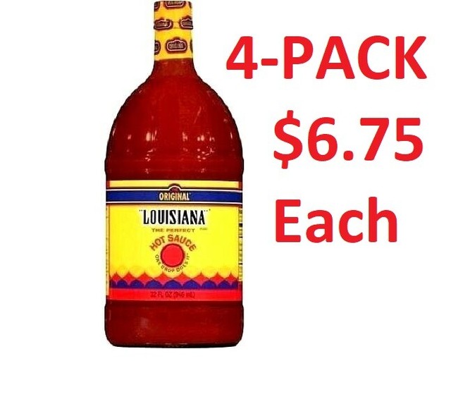 The Original "Louisiana" Brand Hot Sauce 32 fl oz (PACK of 4