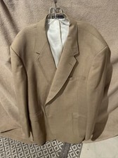 Stafford 52r 55 Polyester 45 Worsted Wool Tan Jacket