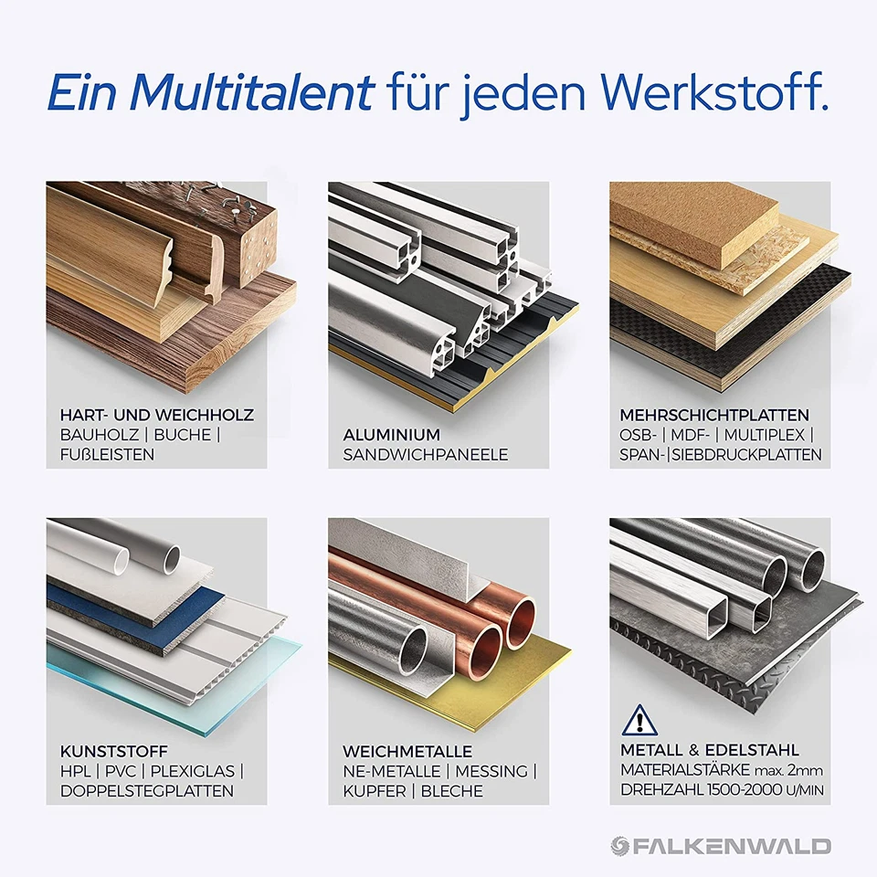FALKENWALD ® Multi Kreissägeblatt Sägeblatt für Holz Metall Alu - Ø 85 - 315 mm - Bild 4 von 4
