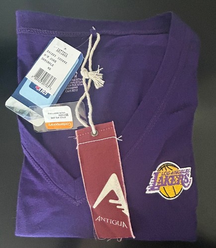Polo Antiqua LA Lakers donna scollo a V NBA donna viola top media nuova con etichette - Foto 6 di 9