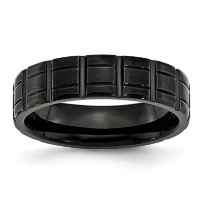 Stechbeitel Titan gebürstet und poliert schwarz IP-beschichtet 6 mm Kerbband S:11