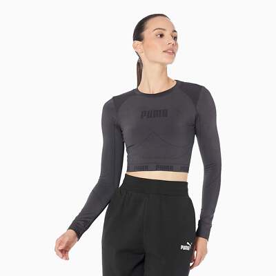 Puma Evostripe Evoknit Long Sleeve T-Shirt Women's Gym Activewear Workout Top