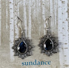 NWT Sundance Catalog Silver Labradorite  Mountain Rain Earrings   138