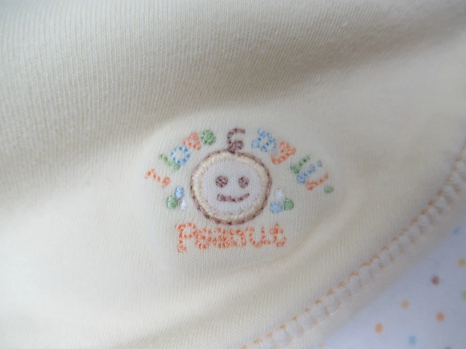 Gerber Amarillo Naranja Lunares Bebé Recepción Manta Algodón Love Lil Peanut Foto 2 de 4