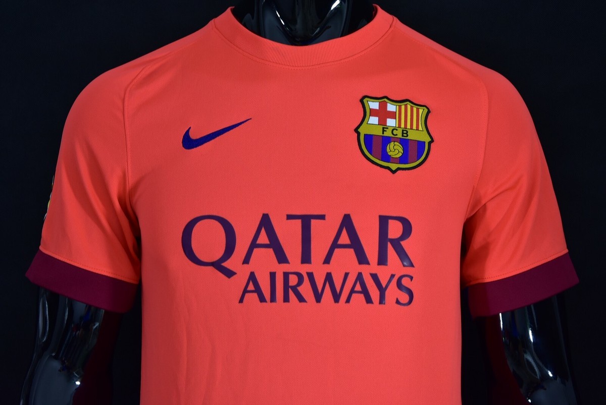 Nike FC Barcelona 2014-2015 Away Shirt Barca Jersey SIZE S (adults