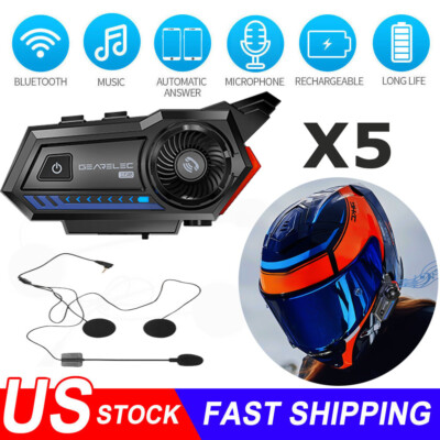 Motorcycle Helmet Headset Wireless FM Bluetooth 5.1 Headphone Speaker Hands-Free