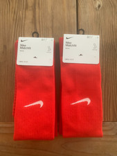 Nike Matchfit Knee High 2pr Red Soccer Socks. Size-Men's 6-8, Women's 6-10 NEW 