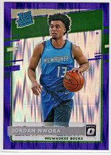 2020-21 Donruss Optic Purple Shock RC #189 Jordan Nwora Bucks