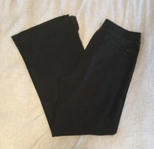NY JEANS M Black Cotton/Spandex Mid Weight Yoga Pants w/Zip Pocket & Side Slits