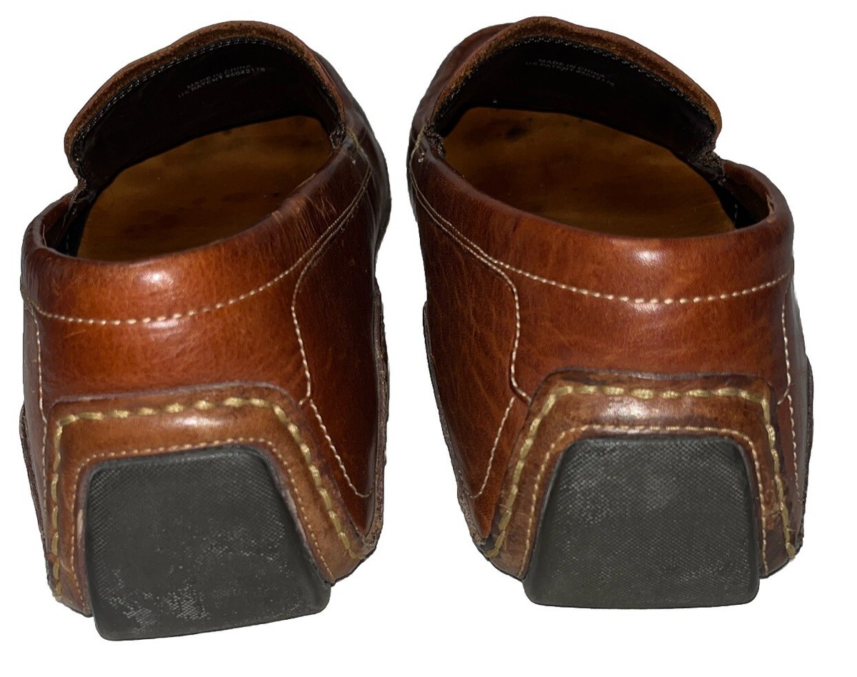 COLE HAAN Mens Size 11M Hughes Venetian Brown Leather Slip  display picture 1