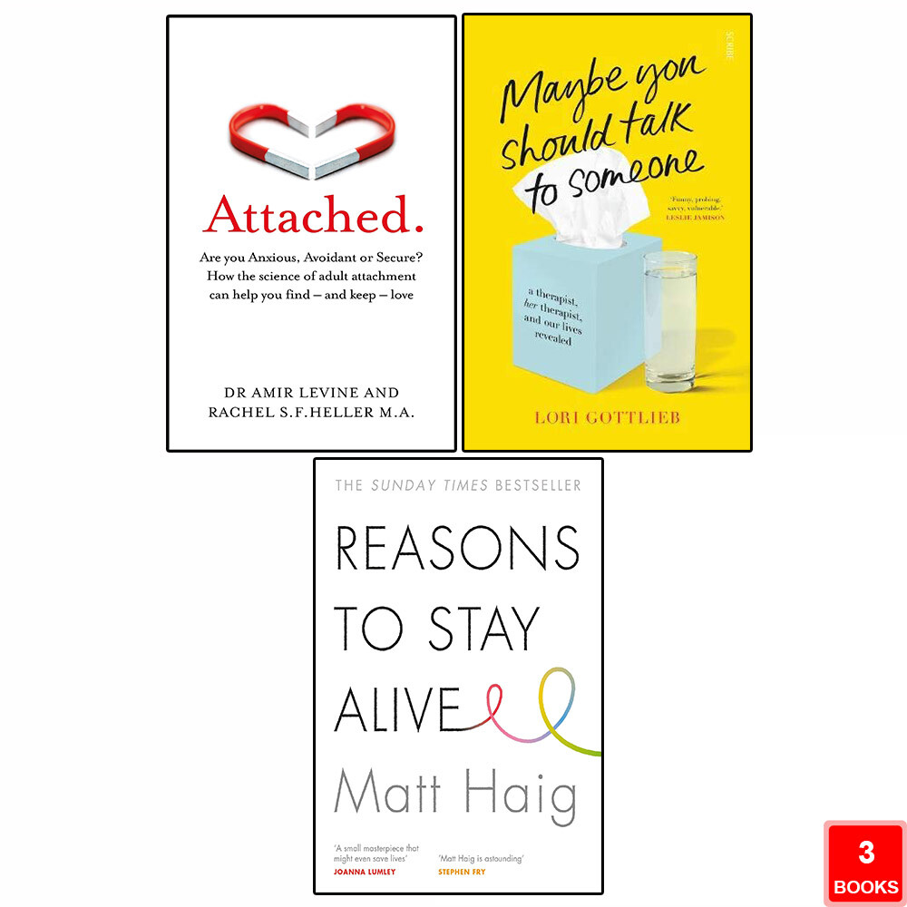 Attached, Maybe You Should, & Reasons to Stay Alive 3 Books Set Paperback New