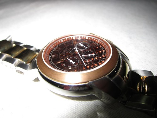Invicta Men's Watch Model 4060 Gold/Brown Silver Carbon Fiber Swiss MOVT Quartz - Picture 8 of 24