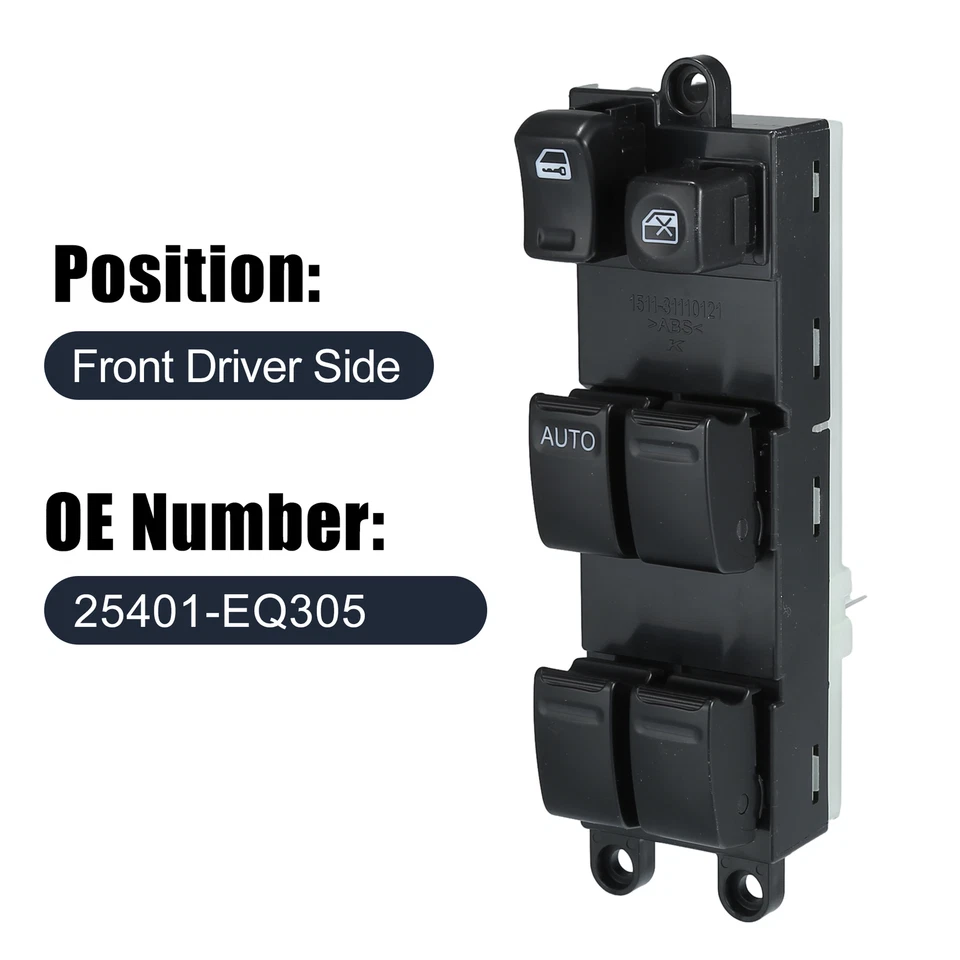 Driver Side Power Window Control Switch 25401-EQ305 for Nissan X-Trail 2002-2007 - Изображение 3 из 4