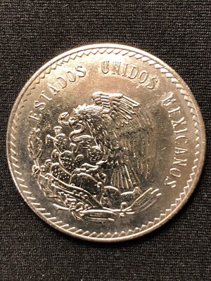 1948 SILVER*30 g, Aztec Cheiftain CAUHTEMOC Eagle Old Silver 5