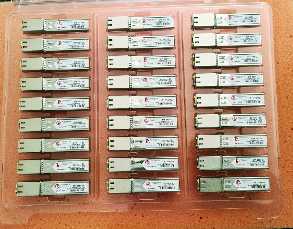 F5 Networks OPT-0051-01 1000Base-T 8個セット Genuine F5 Networks OPT-0051-01 1000BaseT SFP Copper RJ-45 100m