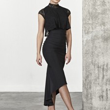 Latin Ballroom Competitio n Dance Dress Modern Waltz Tango Standard Dress Y062