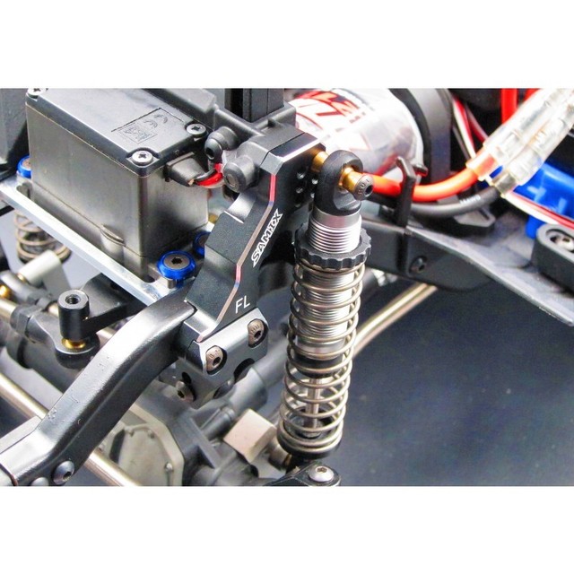 Samix RC Traxxas Trx4 Black Aluminum Front Adjust Shock Mount Plate