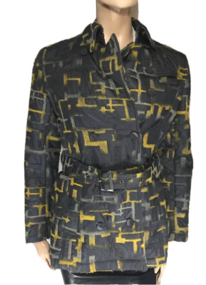 【Checked Pattern Wool Blend Coat Sサイズ 209 Coat SZ S Wool Blend Belted Jacket Textured | eBay