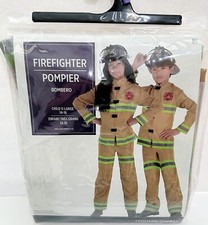 Firefighter Costume Fireman Halloween Fancy Child X-Large 14-16 No Helmet  New