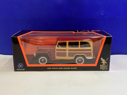 ROAD SIGNATURE 1/18 SCALE RED 1955 WILLYS JEEP STATION WAGON VERY NICE !!