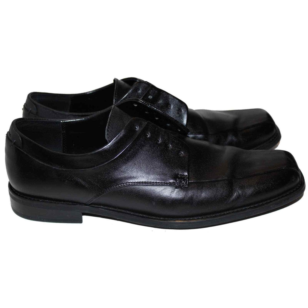 Calvin Klein Horatio Black Leather Dress Oxfords 8 CALVIN KLEIN HORATIO Black Calf Leather Lace Up Dress  main image 3