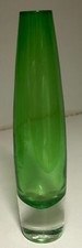Vintage Swedish Green Glass Stem Vase Height 25cm