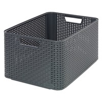 Curver Aufbewahrungsbox Ordnungsbox Sammelbox Kiste Natural Style L Grau