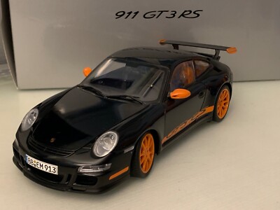 Porsche 911 (997) GT3 RS AutoArt Black / Orange - 1/18 | eBay