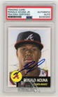 Ronald Acuna Jr 2018 Topps Living Autograph Rookie Card #19 PSA/DNA