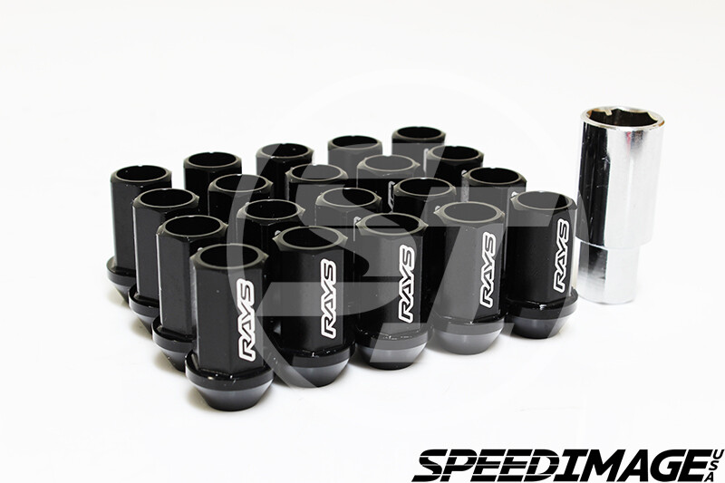 VOLK RACING RAYS STRAIGHT L42 14x1.5 M14 Black Dura Lock Acorn Lug