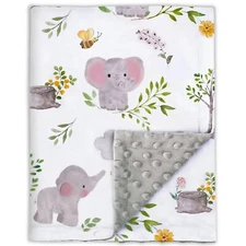 Baby Blanket for Boys Girls Super Soft Double Layer Minky with Dotted Backing...