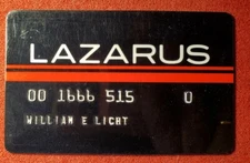 Lazarus charge card. Our cc1058