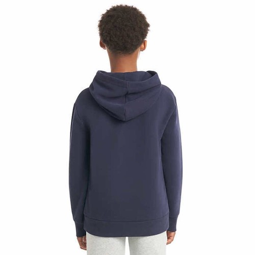 Puma Youth Boy's Fleece Logo Hoodie Sweatshirt (X-Small(5/6), Navy) - Picture 2 of 2