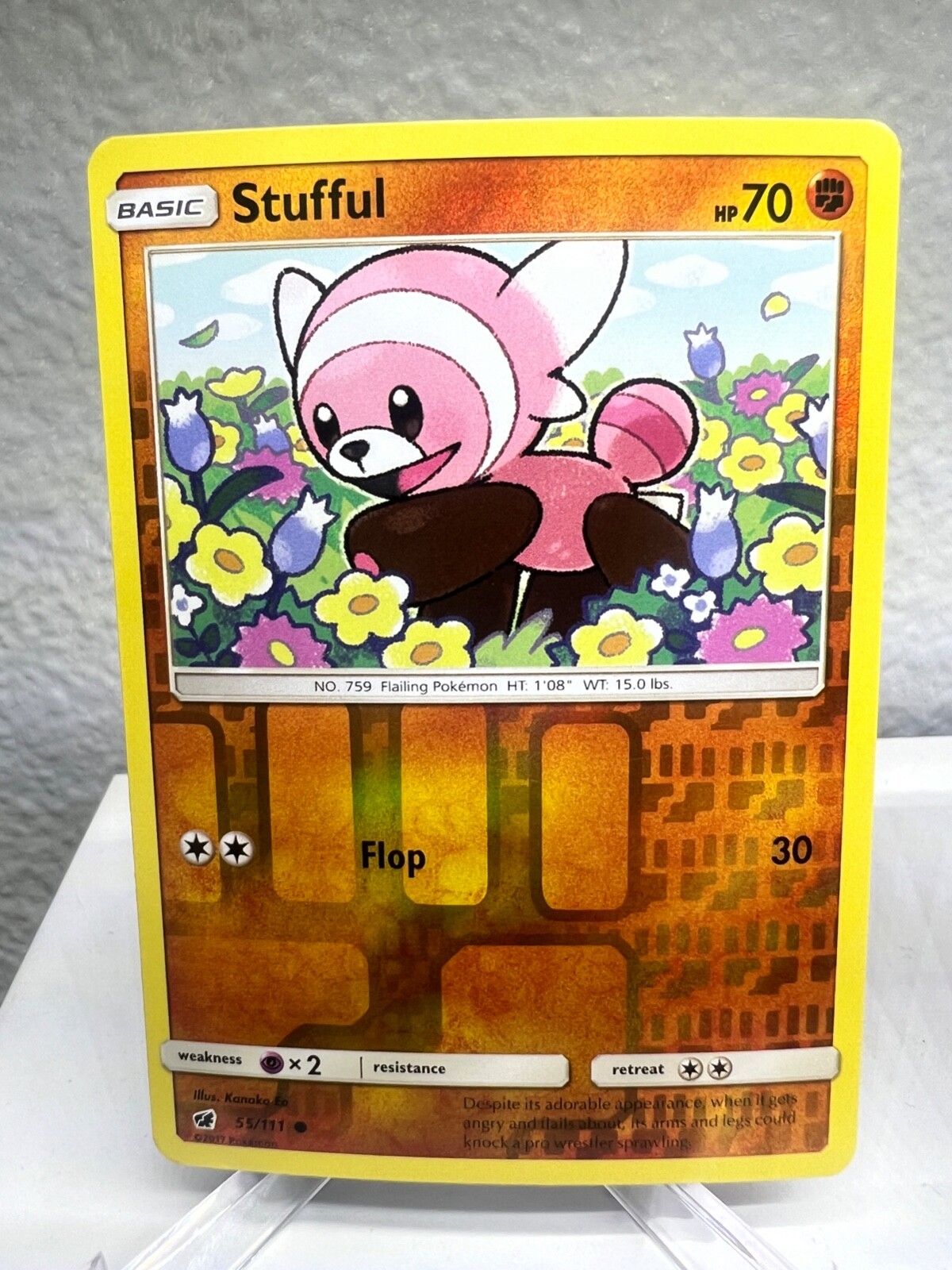 Pokemon Card Crimson Invasion Stufful 55/111 Reverse Holo Common - NM