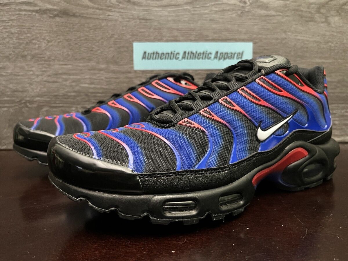 Nike Air Max Plus 'Spider-Man' Black Blue Red Shoes Men's Nike Air Max Plus 'Spider-Man' Black Blue Red Shoes Men's