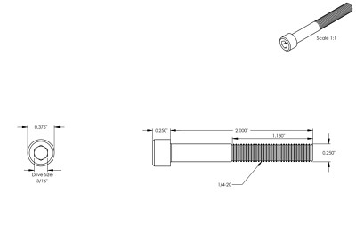 1/4-20 Socket Head Cap Screws Stainless Steel Allen Bolts All Lengths Quantities